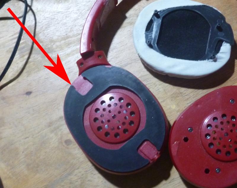 Ear Pad Frame On Oval Headphones