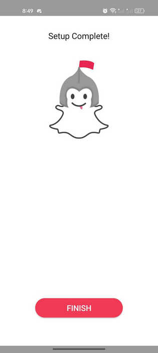 Finish setting up "My Eyes Only" feature in Snapchat app.