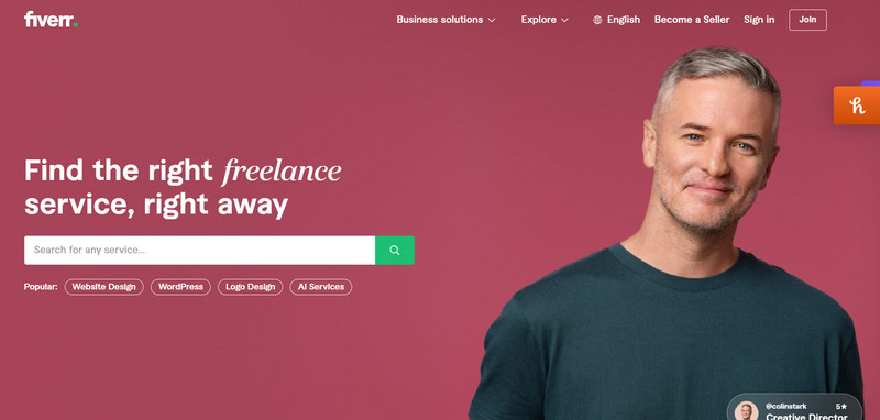 Fiverr Homepage