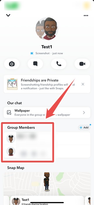 Checking "Group Members" section for members you wish to remove. 