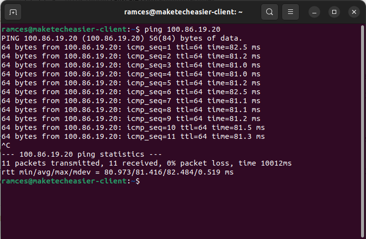 Install Tailscale Vpn Linux 01 Remote Client Ping Sample