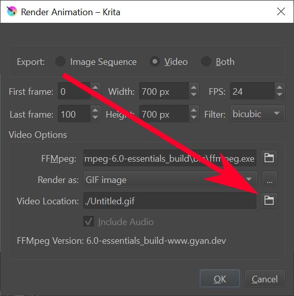 Krita Animation File Path Folder Icon