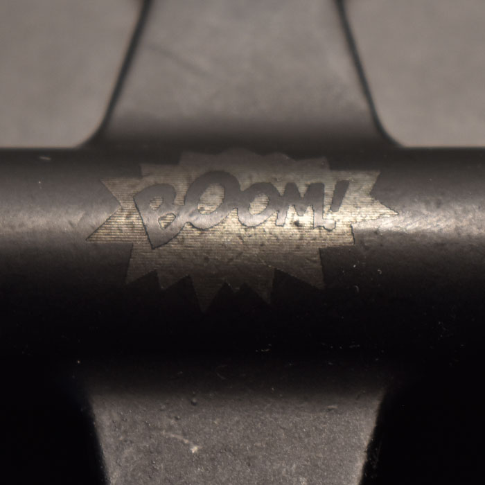 LaserPecker 4 engraving on plastic.