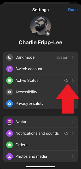 Messenger Active Status