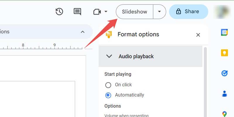 Playing A Slide Show In Google Slides