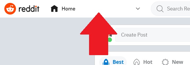 Reddit Desktop Home Menu