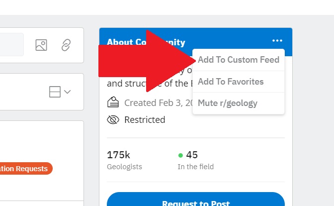 Add Community to Reddit Custom Feed