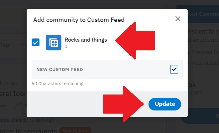 Adding Communities to Custom Reddit Feed