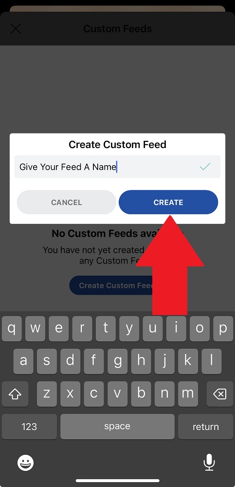 Create Custom Feed on Reddit Mobile
