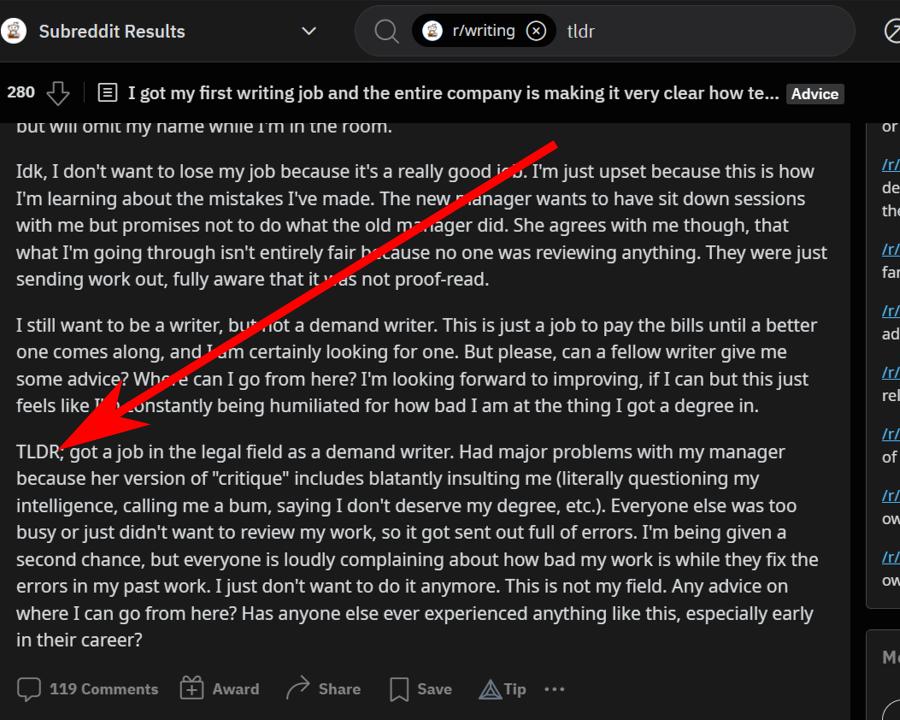 Reddit Tldr Too Long Didnt Read