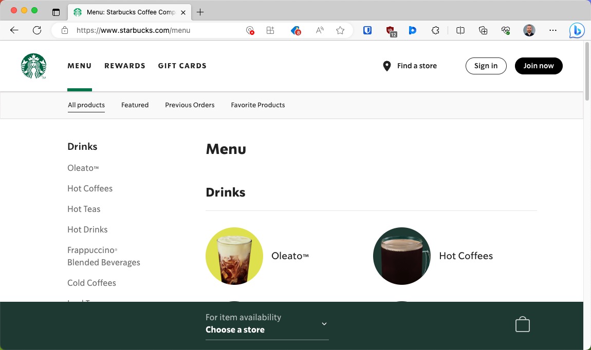 Starbucks Progressive Web App