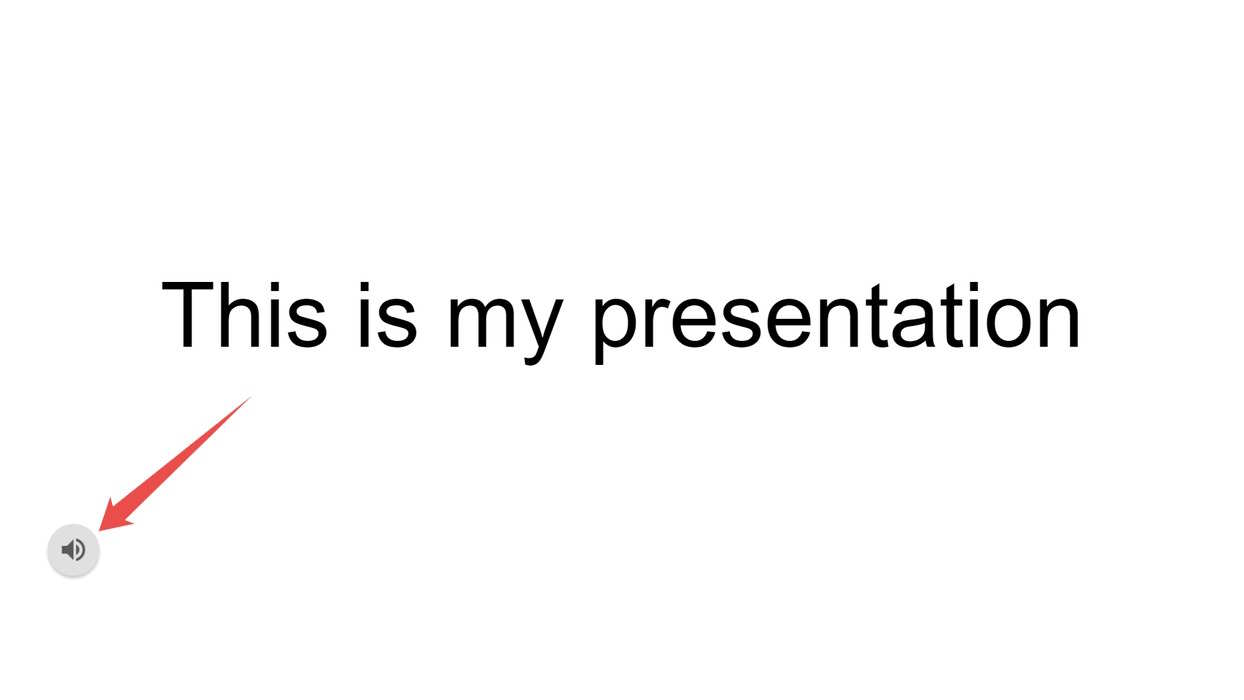 The Icon To Play Audio In Google Slides