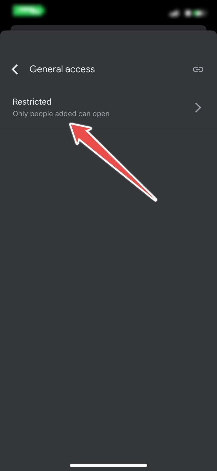 The Restricted Option In The Manage Access Flyout For An Audio File In Google Drive