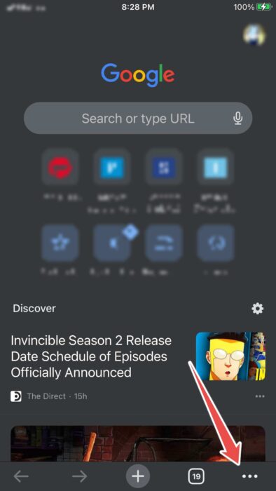 The Three Dot Menu In The Chrome App
