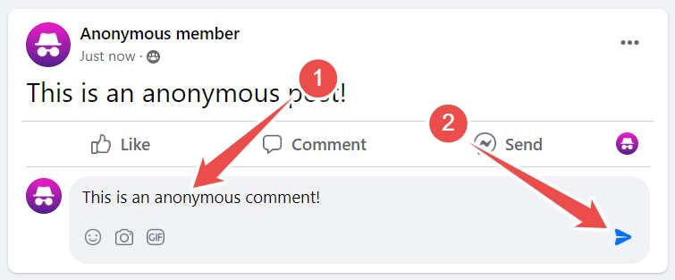 Writing An Anonymous Comment In The Facebook Website