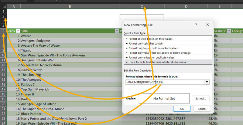 Add Function In Conditional Formatting