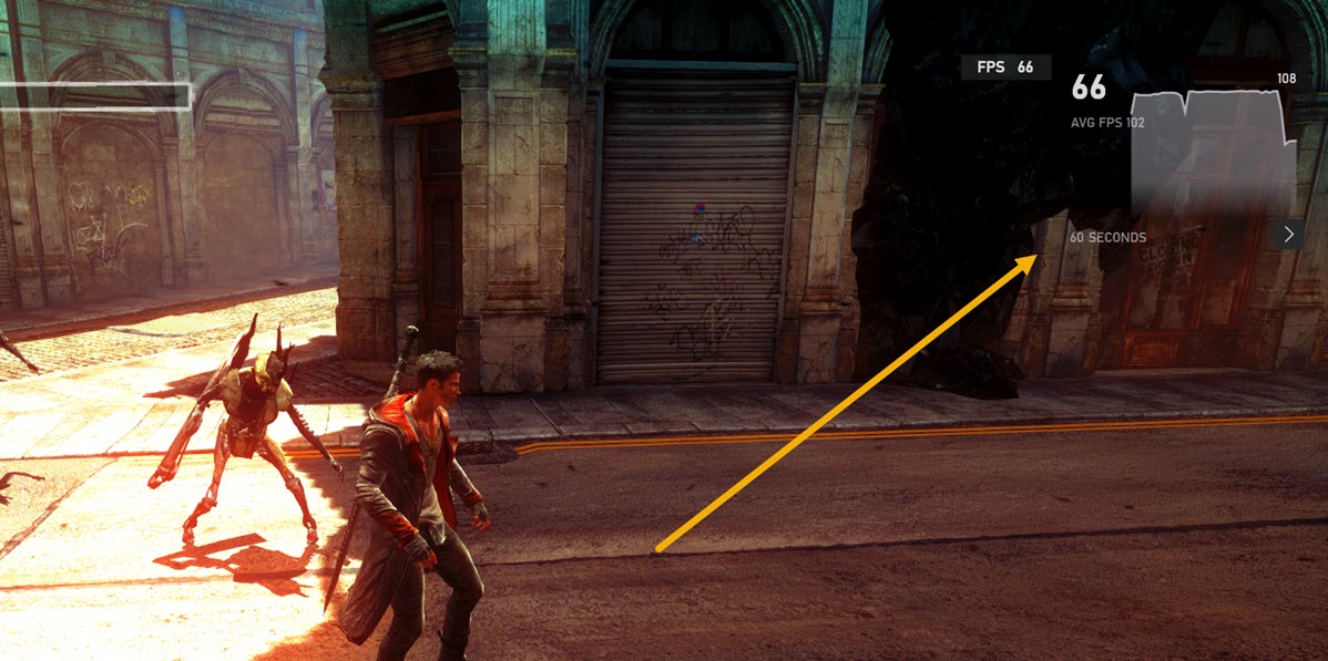 FPS counter visible in game via Xbox Game Bar.