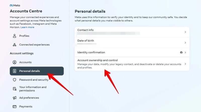 Facebook Personal Details