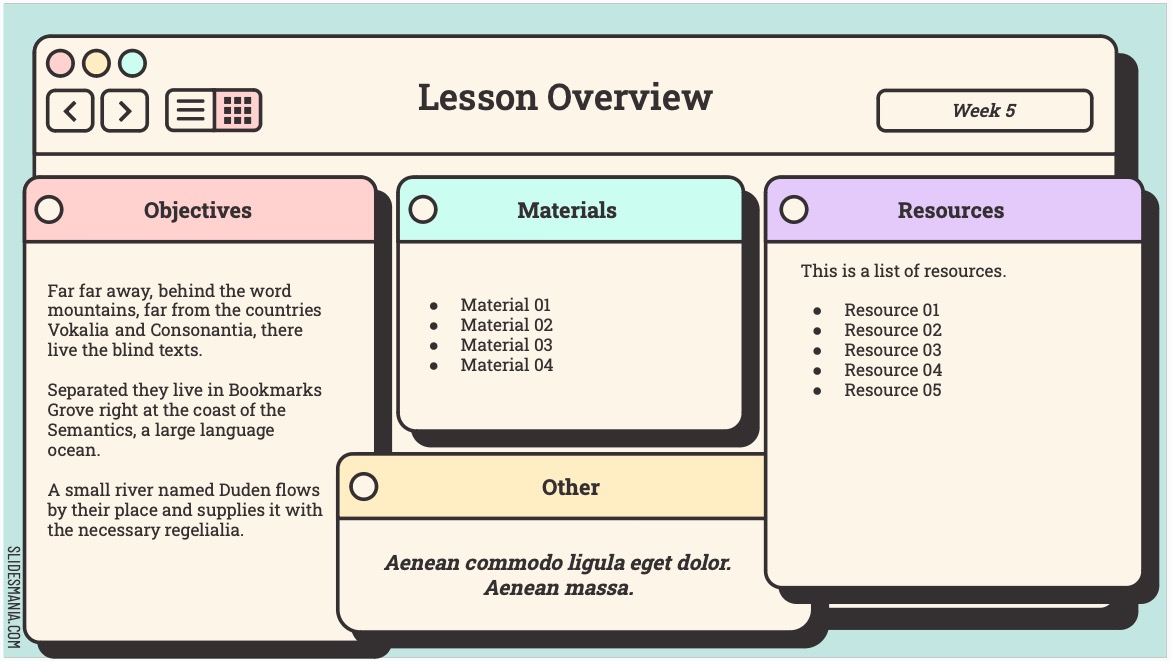 Lesson Planner Google Slides template