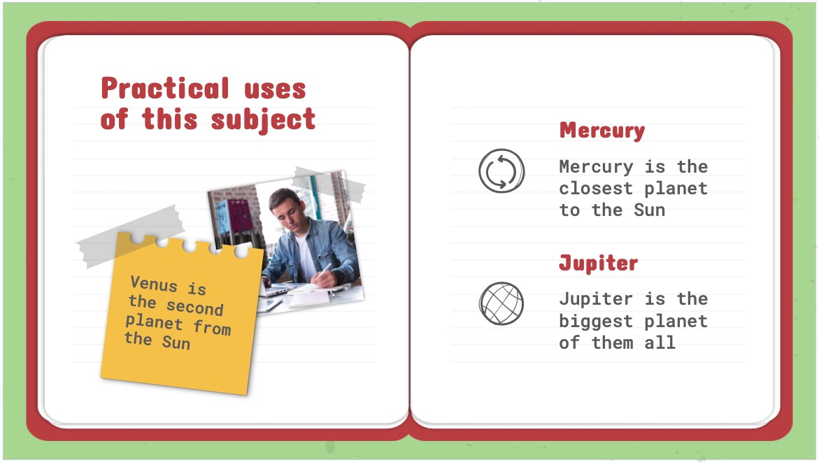 Notebook Lesson Plan Google Slides template