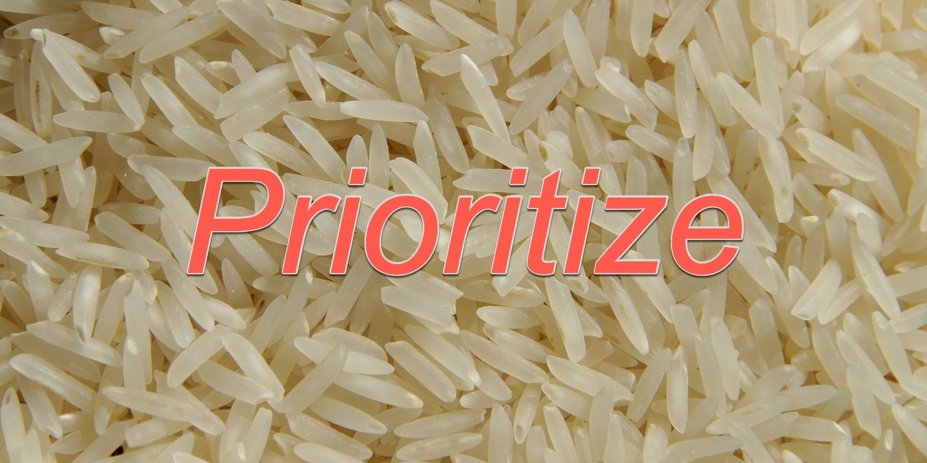 Rice prioritize concept