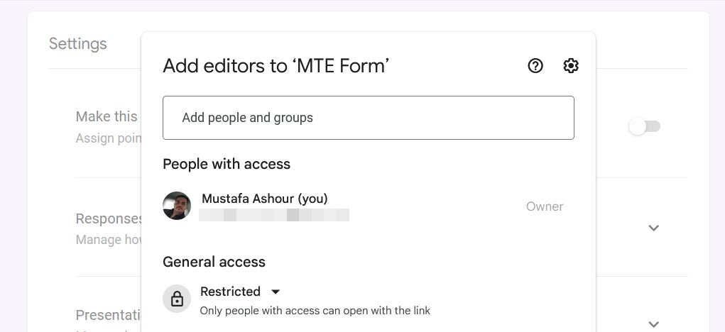 Share Google Form By Email