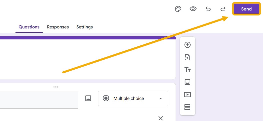 Share Google Form with Send button