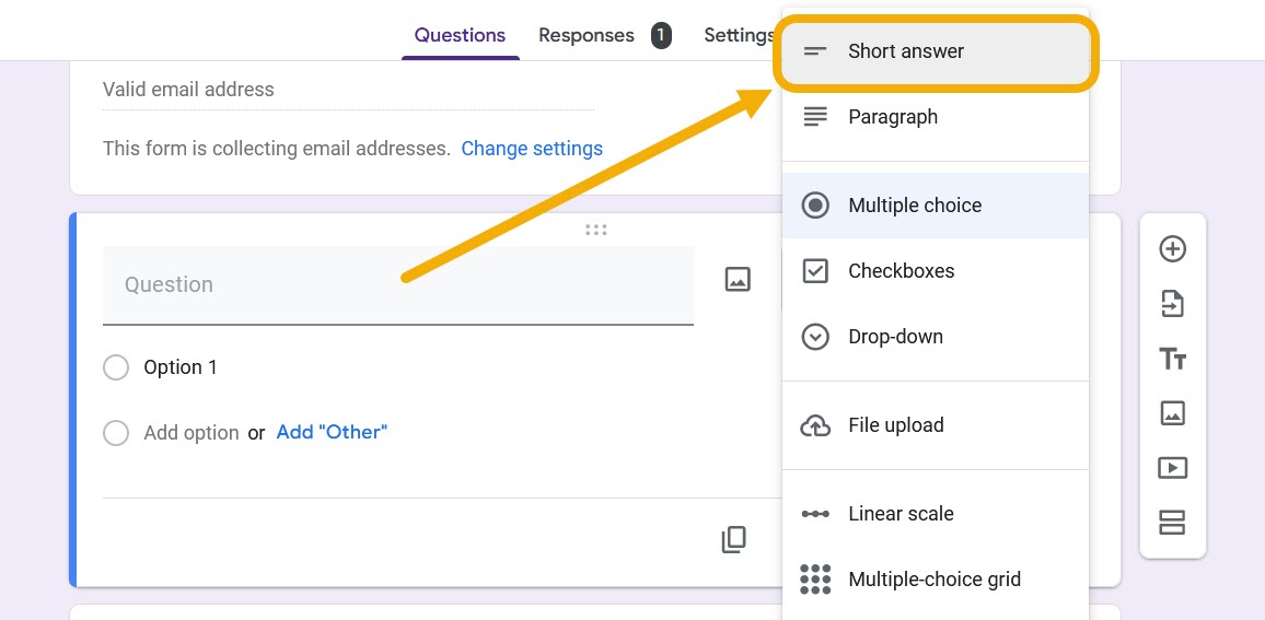 Short answer question