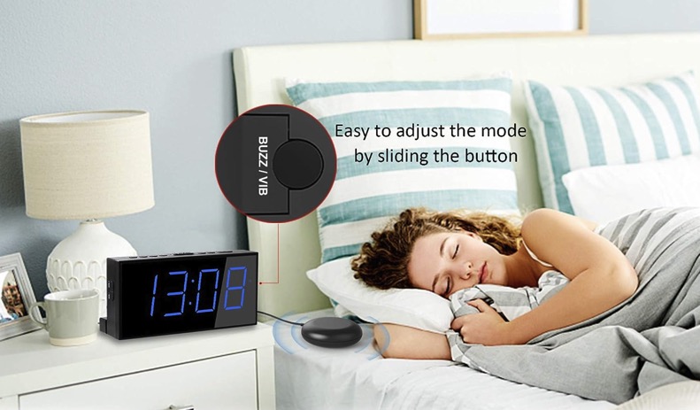 Super Loud Alarm Clock With Bed Shaker Promo Image