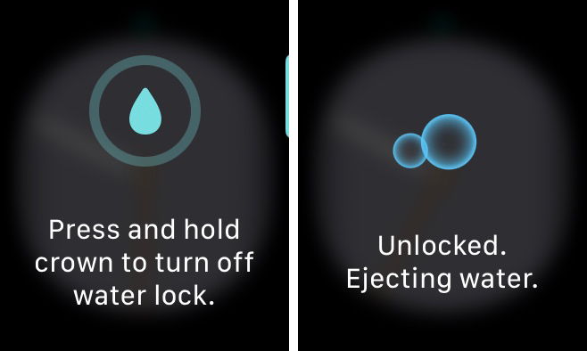 Turn off Water Lock and eject water on Apple Watch