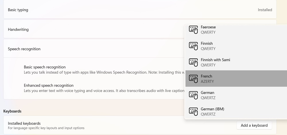 Choosing another language in your list of languages to be used.