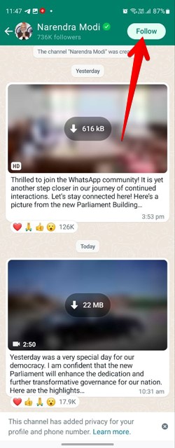 Whatsapp Channel Follow