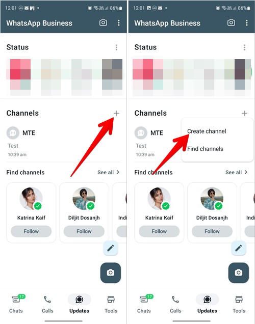 Whatsapp Create Channel
