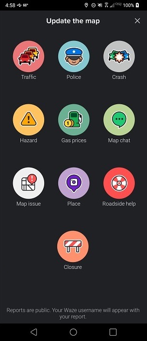 Updating the map in Waze app. 