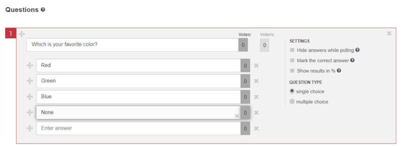 Creating A Poll Using Directpoll