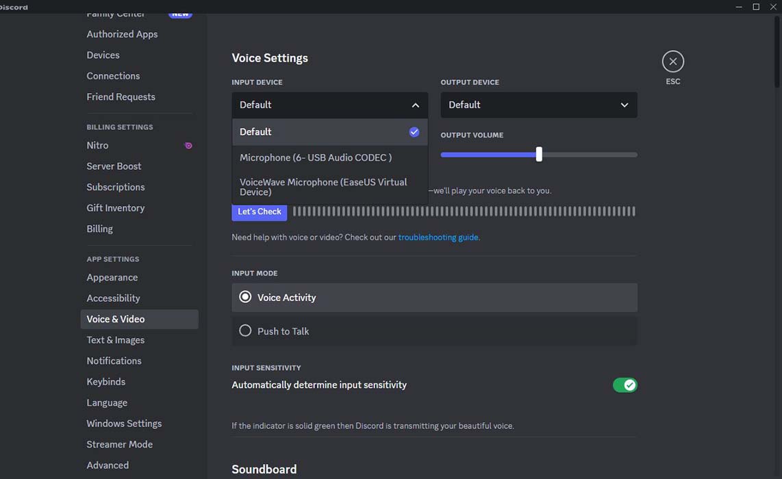 Easeus Voicewave Discord Settings 1
