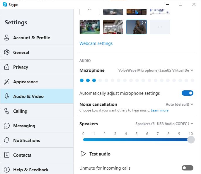 Easeus Voicewave Skype Settings