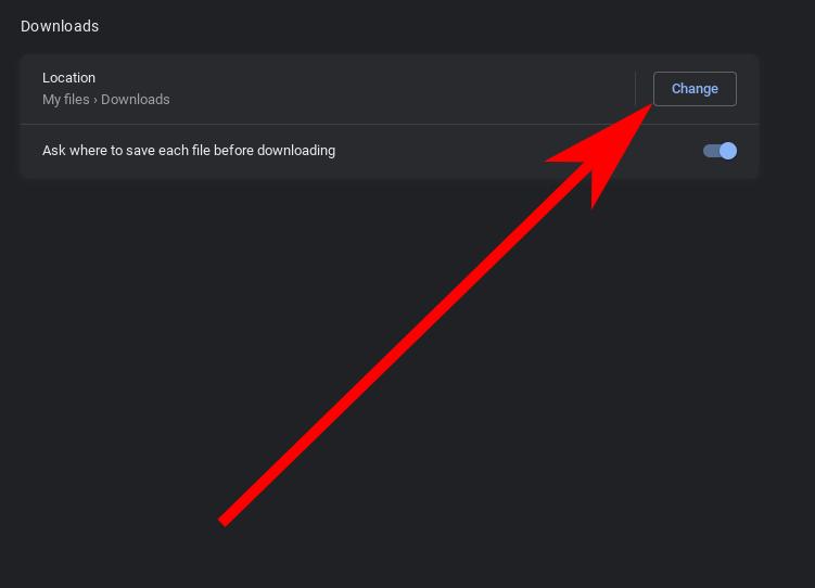 Google Chrome Chrome Os Chrome Settings Change Default Download Location