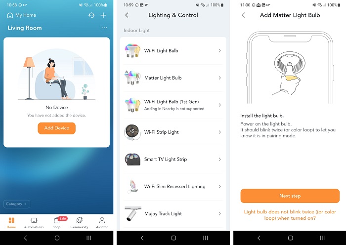 Linkind Orein Smart Light Bulbs By Aidot App Setup