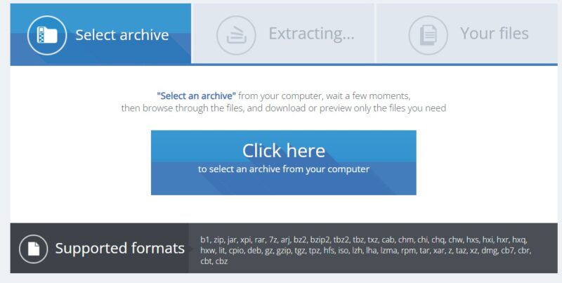 Selecting An Archive B1 Online Archiver