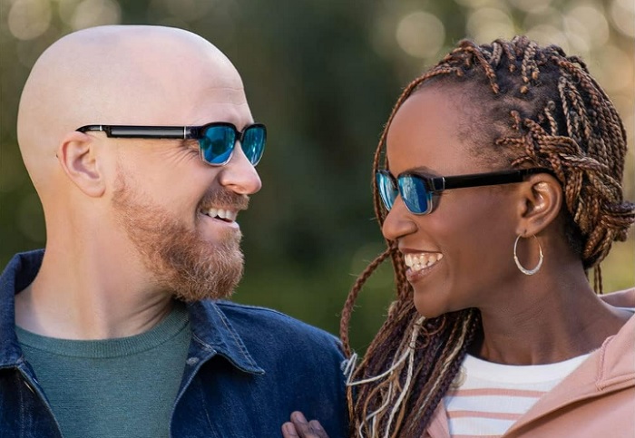 Couple Wearing Echo Smart Glasses