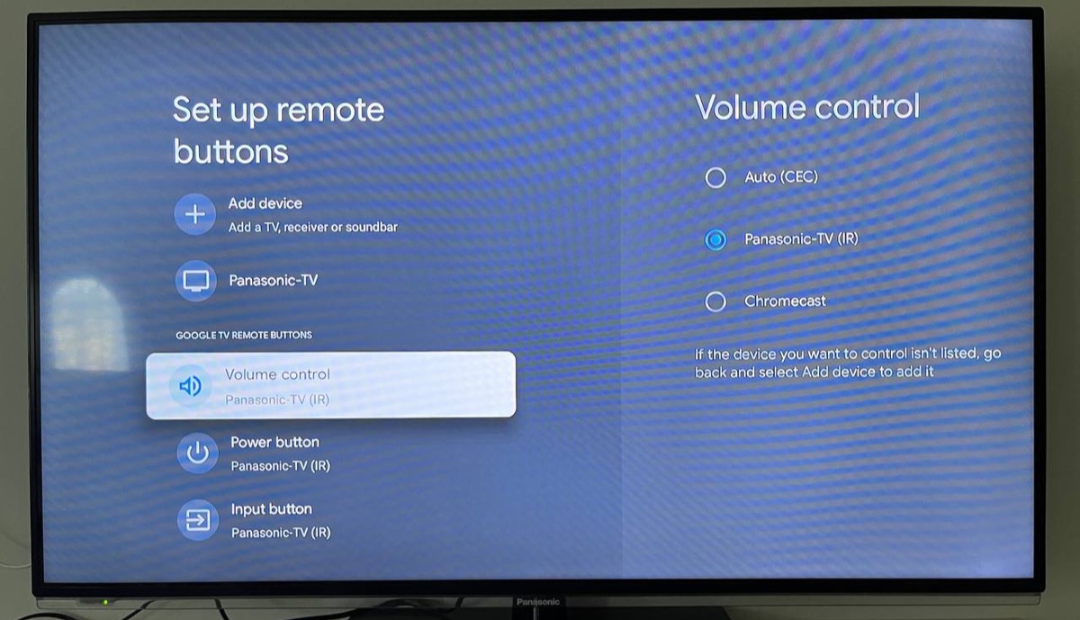 Volume Control Setup Chrome Tv