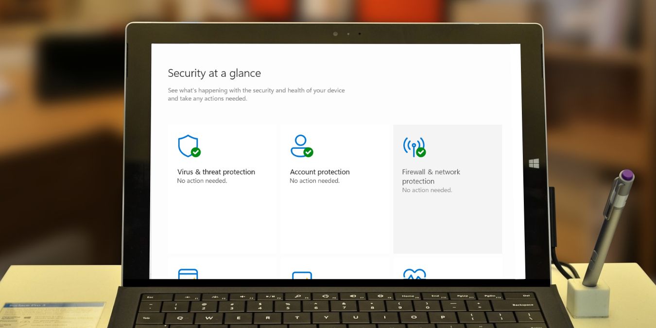 Windows Firewall on laptop