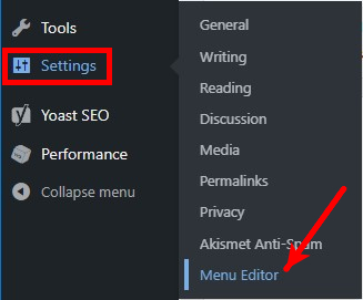Wordpress Admin Menu Settings Menu Editor