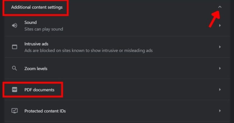 Go to Additional content settings in Chrome, and select PDF documents.