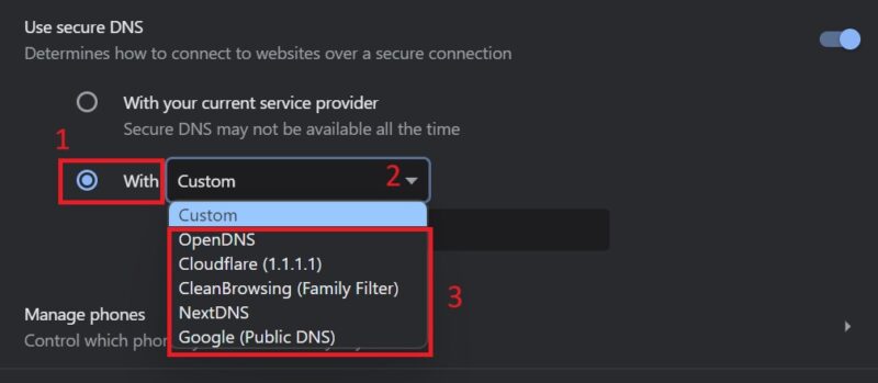 Change your DNS server from Chrome.