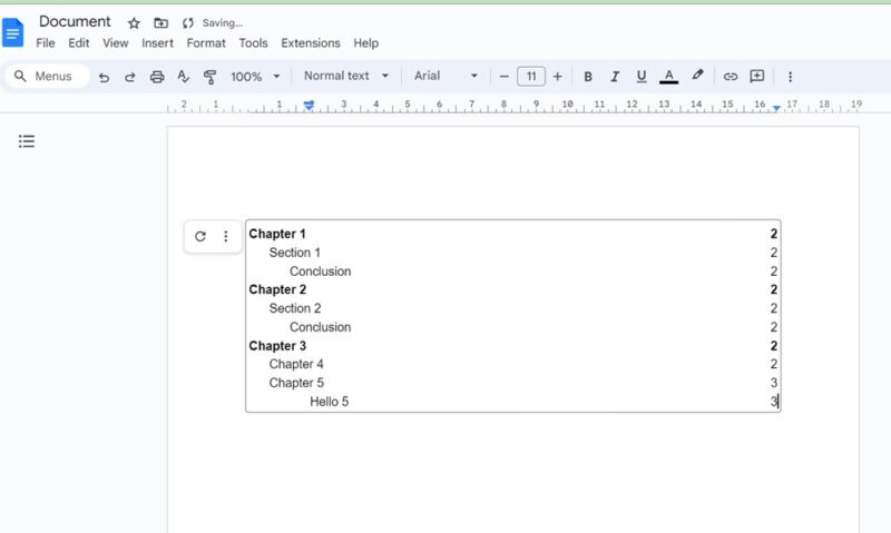 Google Docs Write Headings For Toc