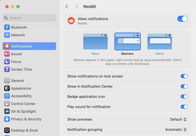 Notification Settings On System Settings For Web App 1