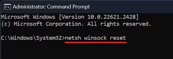Typing command in cmd.