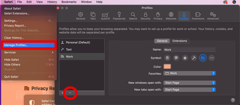 Safari Profile Remove Mac